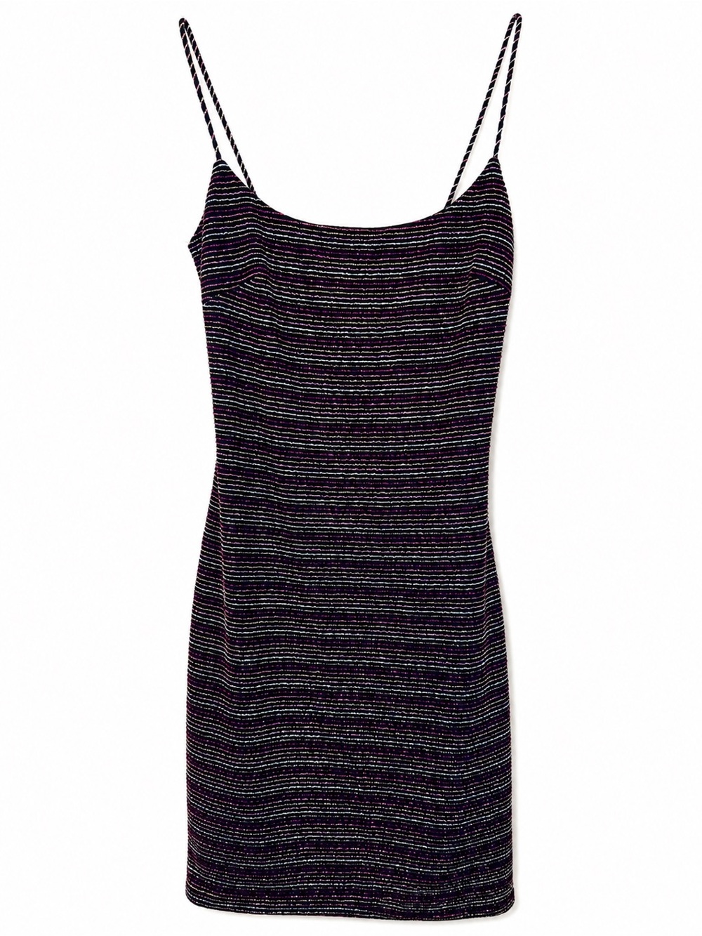 LUSH Metallic Striped Bodycon Mini Dress Size M